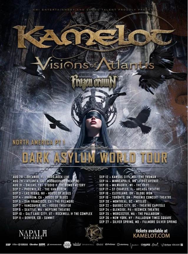 KAMELOT Announce 2026 North American “Dark Asylum World Tour”
