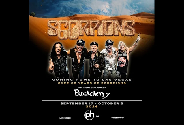 SCORPIONS Announce 2026 “Coming Home To Las Vegas” Residency With BUCKCHERRY