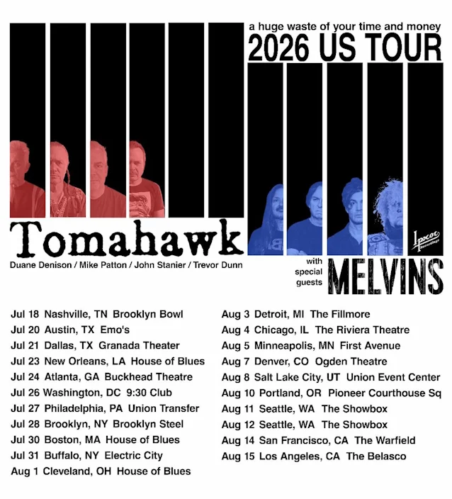 Tomahawk Announce First Live Shows In 13 Years; U.S. Summer Tour With Melvins