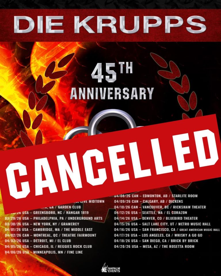 DIE KRUPPS Cancel Upcoming U.S. Tour Due To Health Concerns