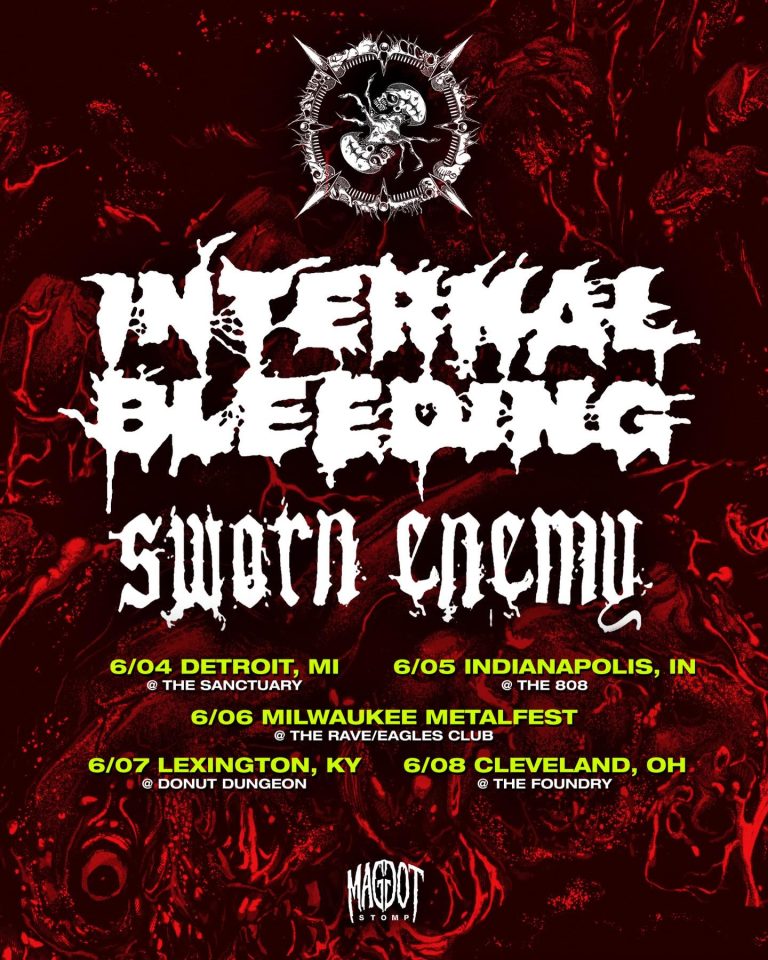 INTERNAL BLEEDING & SWORN ENEMY Announce Midwest Mini-Tour Around Milwaukee Metalfest
