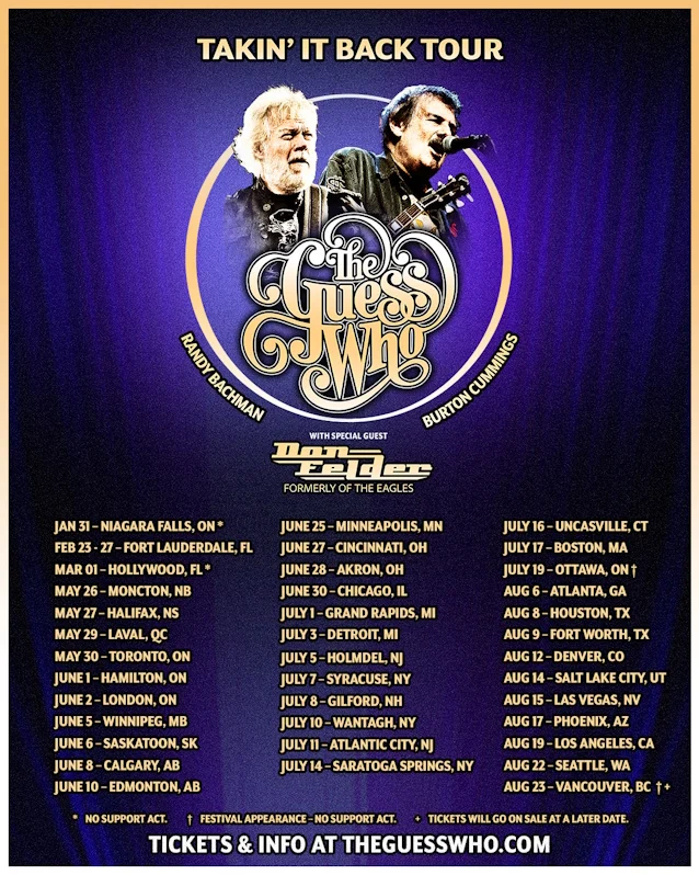 BURTON CUMMINGS And RANDY BACHMAN Reunite As THE GUESS WHO For First U.S. Tour In 23 Years