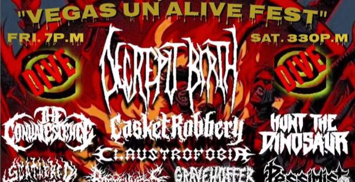 DECREPIT BIRTH, CASKET ROBBERY, HUNT THE DINOSAUR & More To Level Las Vegas At VEGAS UN ALIVE FEST 2026