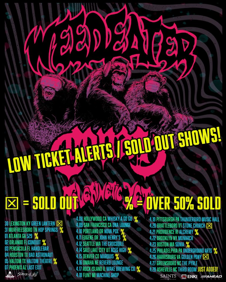 WEEDEATER Add TELEKINETIC YETI and New North Carolina Date to U.S. Tour