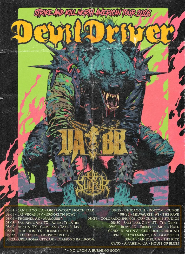 DEVILDRIVER announce late summer 2026 North American tour with UPON A BURNING BODY and OV SULFUR