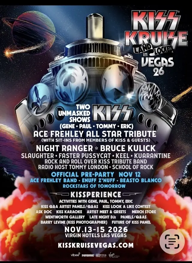 NIGHT RANGER, BRUCE KULICK, SLAUGHTER, FASTER PUSSYCAT and more confirmed for KISS Kruise Land-Locked In Vegas ’26
