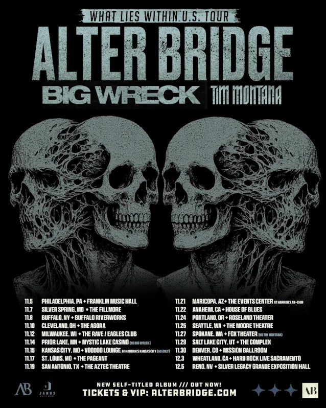 ALTER BRIDGE Announce Second U.S. Leg Of “What Lies Within” Tour With BIG WRECK And Tim Montana