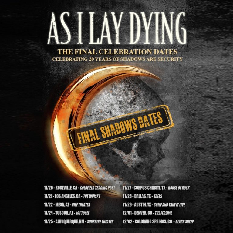 AS I LAY DYING Announce Fall 2026 U.S. Tour Dates