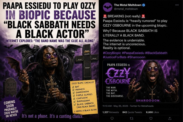 “BLACK SABBATH Needs A Black Actor”: Fake Paapa Essiedu OZZY Casting Rumor Sends Metal Boomers Into Astral Collapse