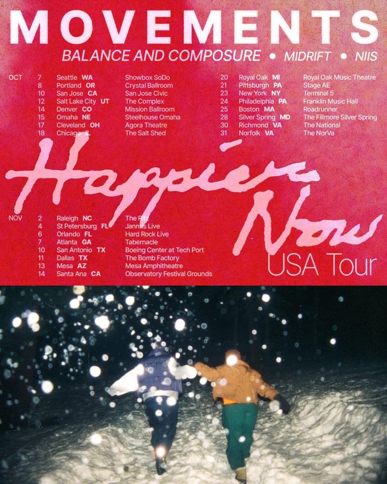MOVEMENTS Announce Fall 2026 U.S. Tour With BALANCE AND COMPOSURE, MIDRIFT & NIIS