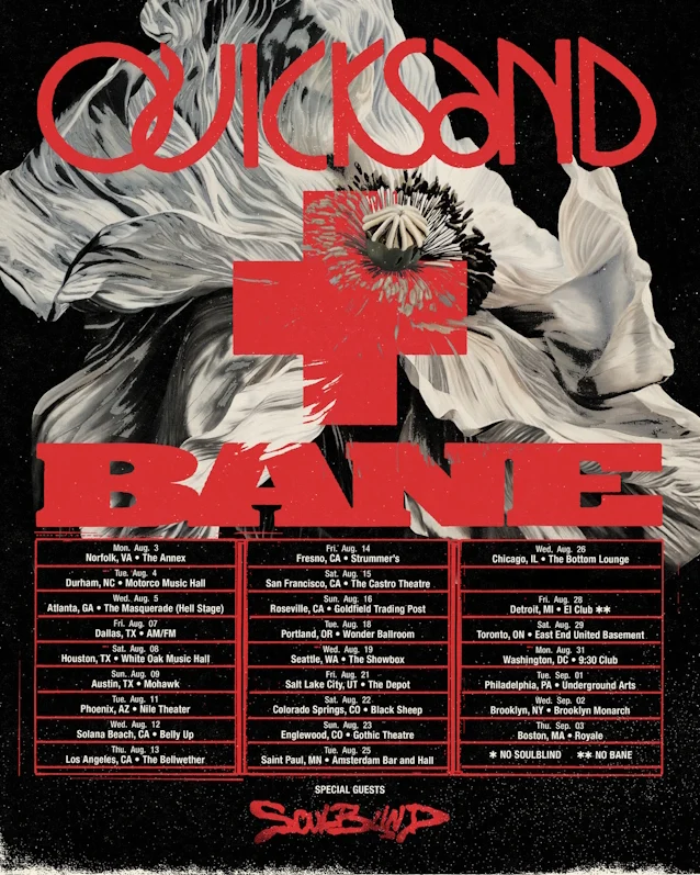 QUICKSAND Announce Summer 2026 North American Tour With BANE And SOUL BLIND
