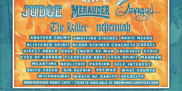 SNOW & FLURRY 2026 Announces Massive Hardcore Lineup With JUDGE, MERAUDER And ARKANGEL