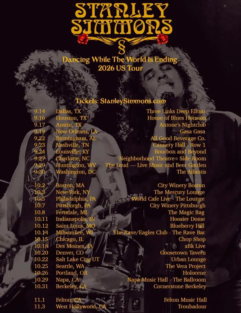 STANLEY SIMMONS Announce First Full-Scale US Tour
