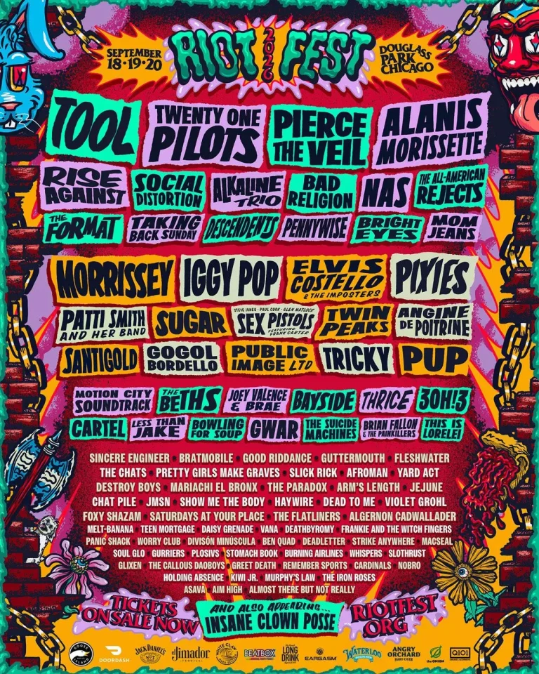 RIOT FEST 2026 Unveils Massive Lineup Featuring TOOL, BAD RELIGION, ANGINE DE POITRINE, GWAR And More