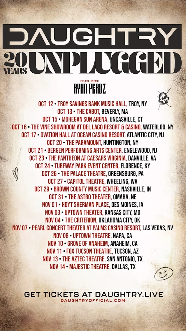 DAUGHTRY Announce “20 Years Unplugged” Fall 2026 U.S. Tour