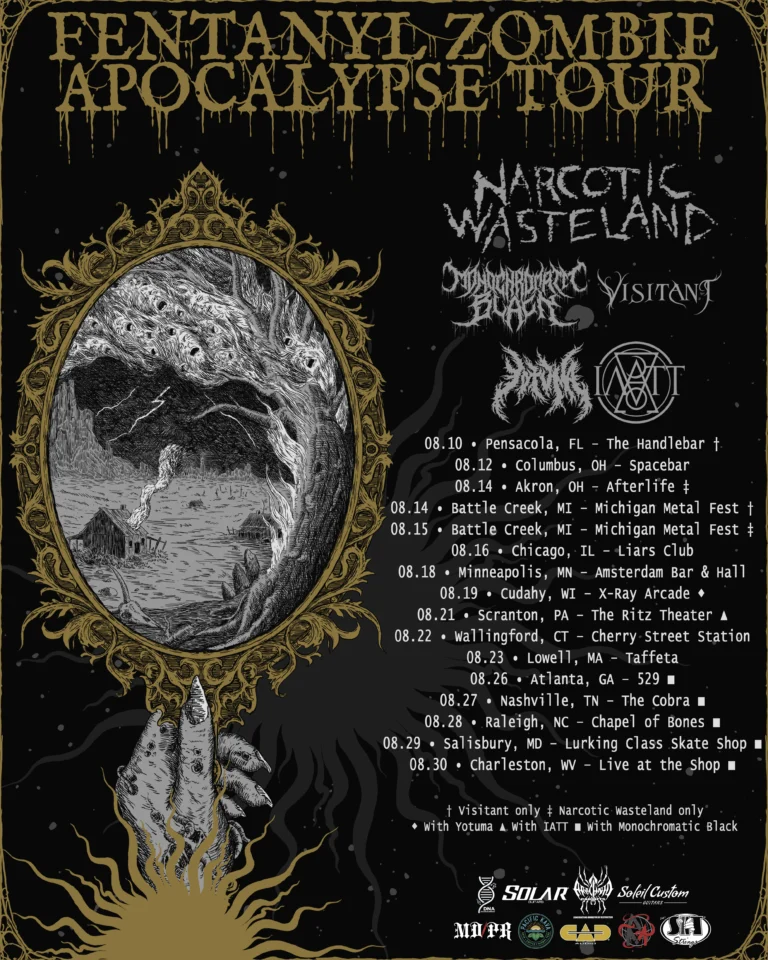 NARCOTIC WASTELAND Announce “Fentanyl Zombie Apocalypse Tour” With VISITANT